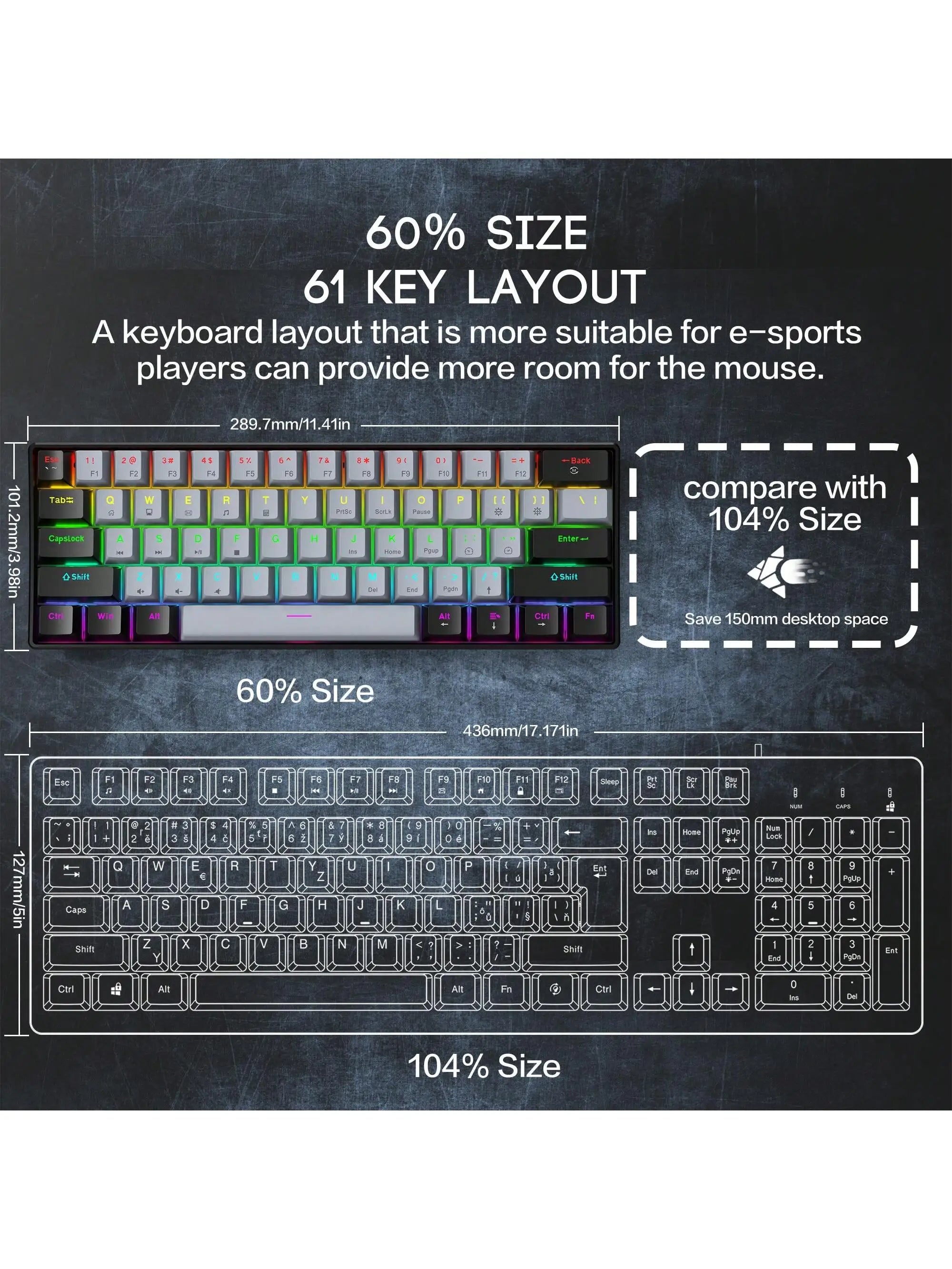 Câble USB détachable du clavier mécanique gaming