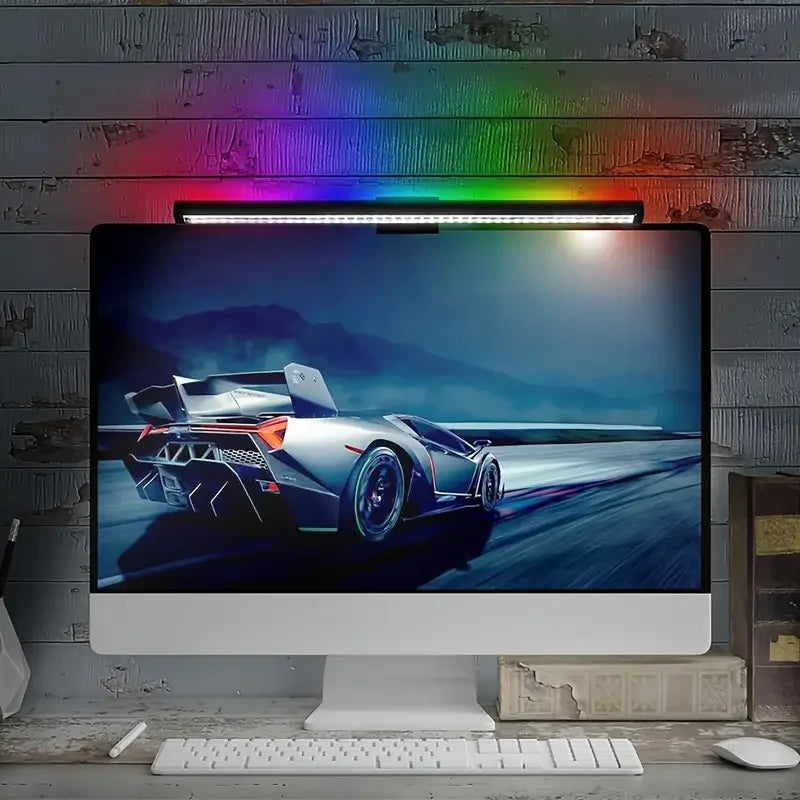 Rétroéclairage RGB à l'arrière d'un moniteur gaming