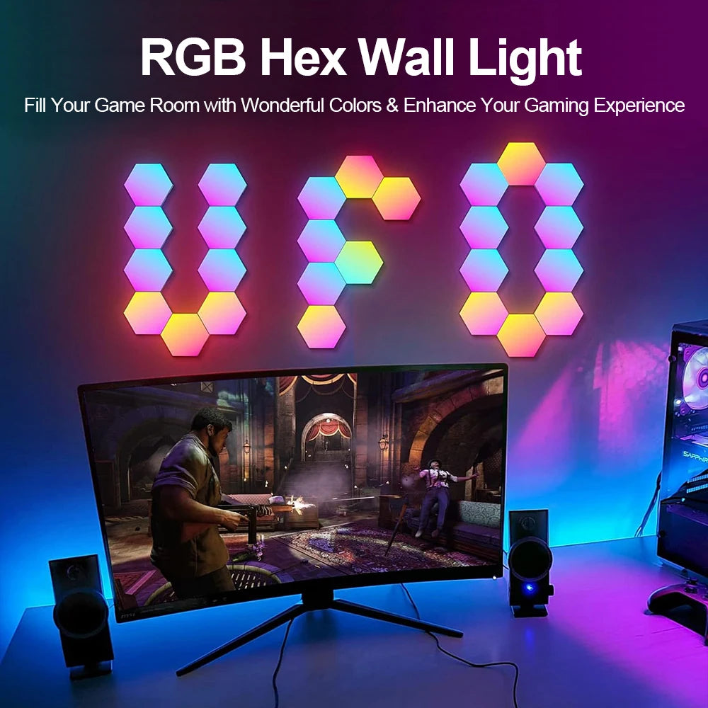 Kit de panneaux LED hexagonaux RGB modulables