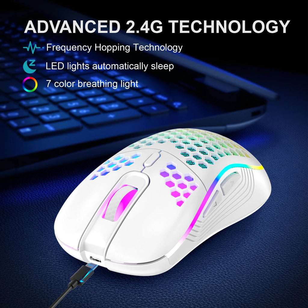 Souris gaming ultra légère avec récepteur USB 2.4 GHz