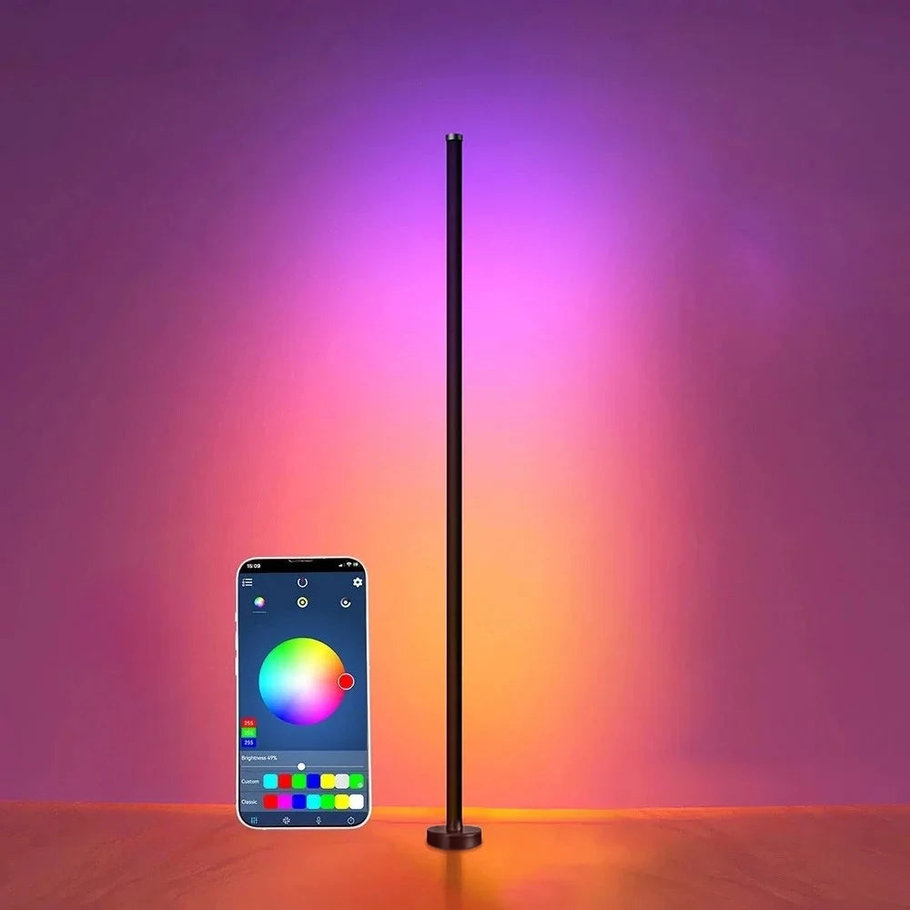 Lampe d'Angle Néon RGB - Lampadaire d'Ambiance Gaming