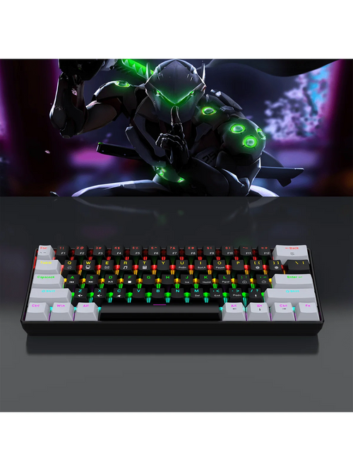 Clavier mécanique compact 60 % à switches bleus