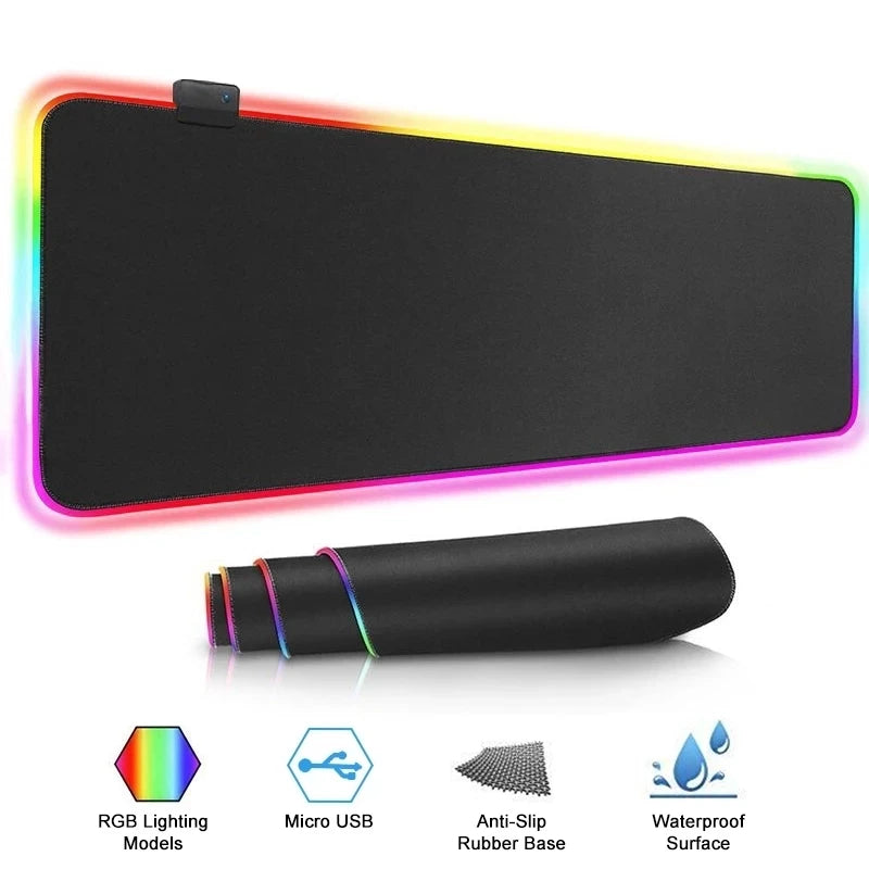 Tapis de Souris XXL RGB - Rétroéclairé & Étanche