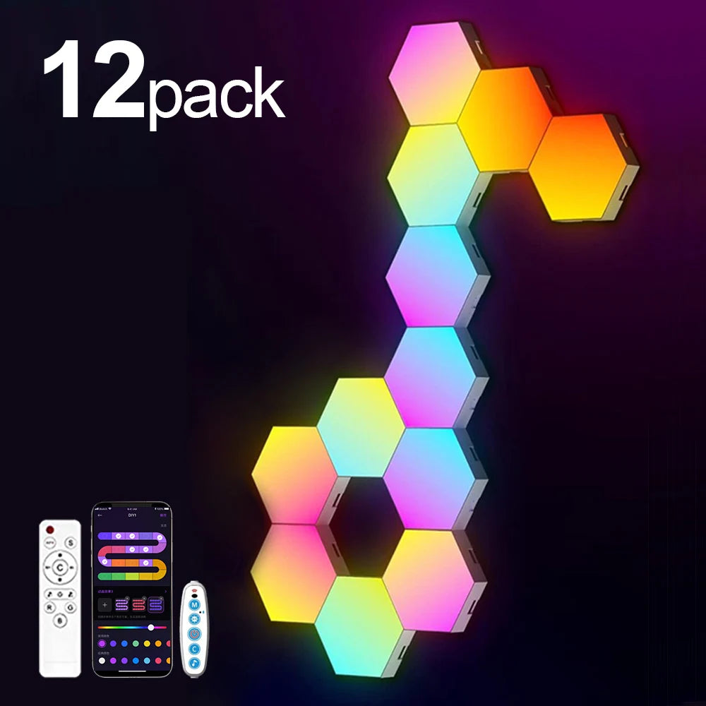 Panneaux LED Hexagonaux RGB - Kit Mural Gaming