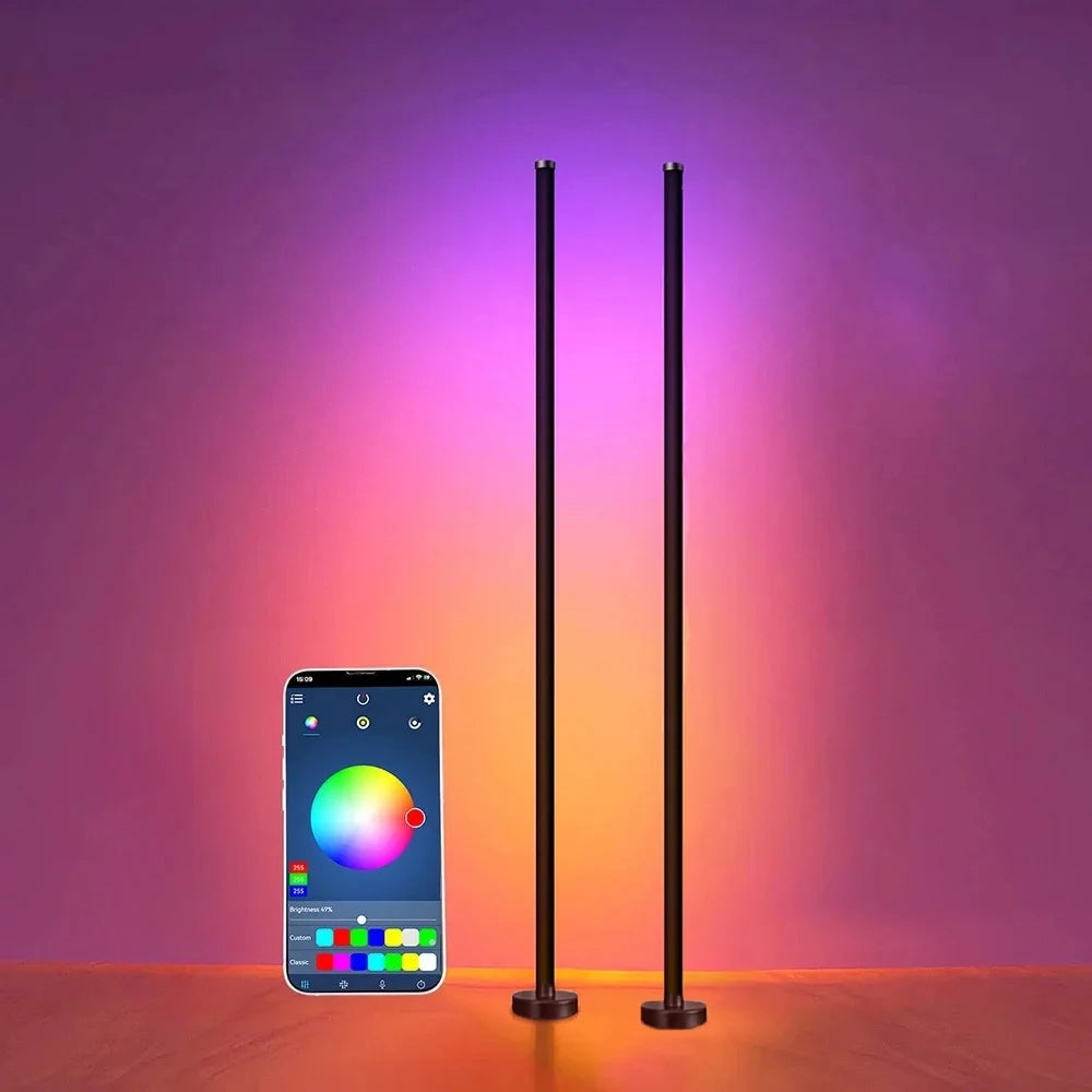 Lampe d'Angle Néon RGB - Lampadaire d'Ambiance Gaming